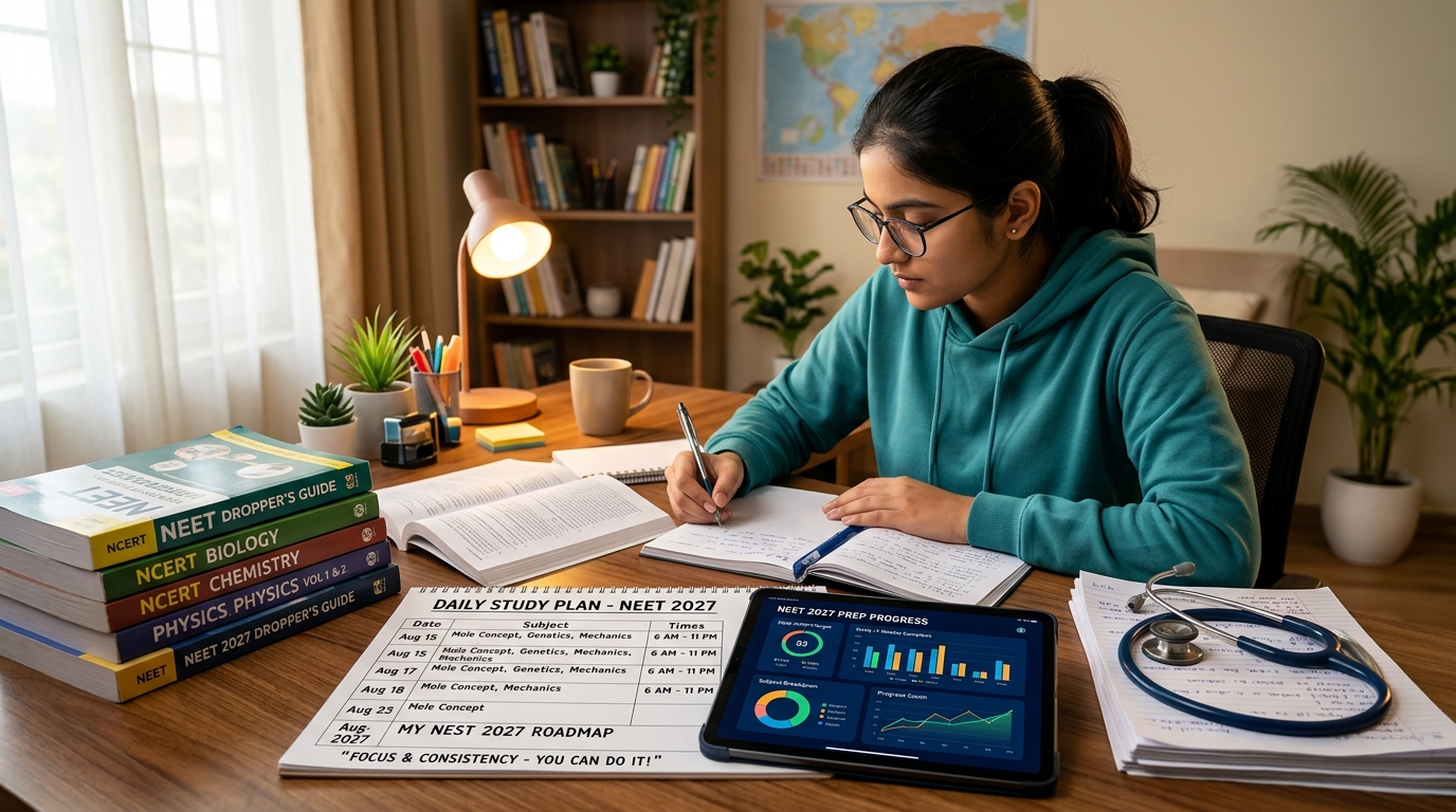 What is the Best Study Plan for NEET Dropper 2027? (12-Month Strategy & Master Plan)